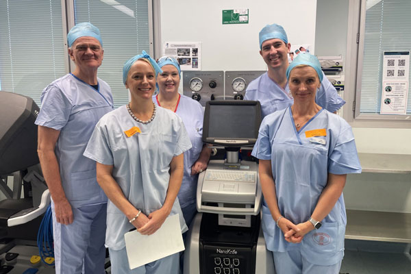 RBWH Nanoknife team with the Nanoknife machine