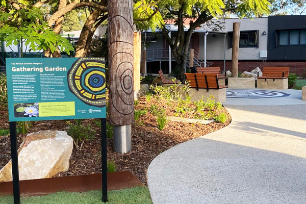 New outdoor Gathering Garden at TPCH