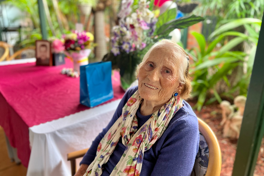 Eloise shares her secrets at her 101st birthday party.
