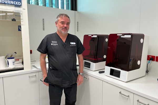 Oral Health Alliance (OHA) Director, Peter Reher with some of the new digitalisation initiative equipment.